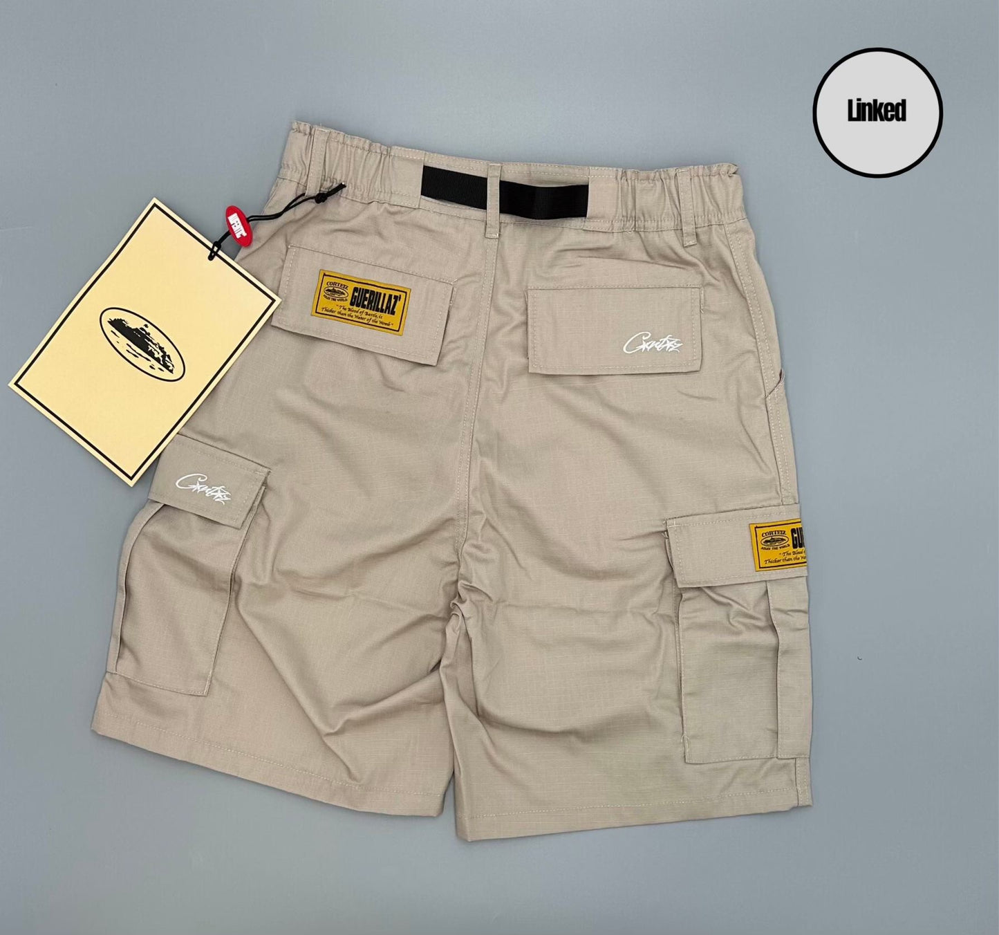 CORTEIZ BEIGE CARGO SHORTS