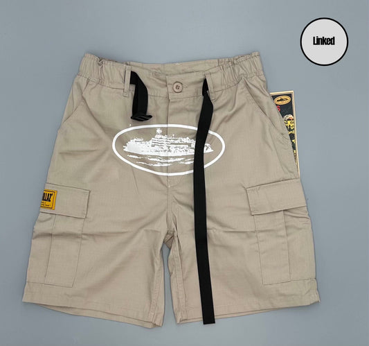 CORTEIZ BEIGE CARGO SHORTS