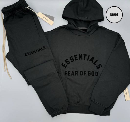 FEAR OF GOD / ESSENTIALS SS23 JET BLACK TRACKSUIT