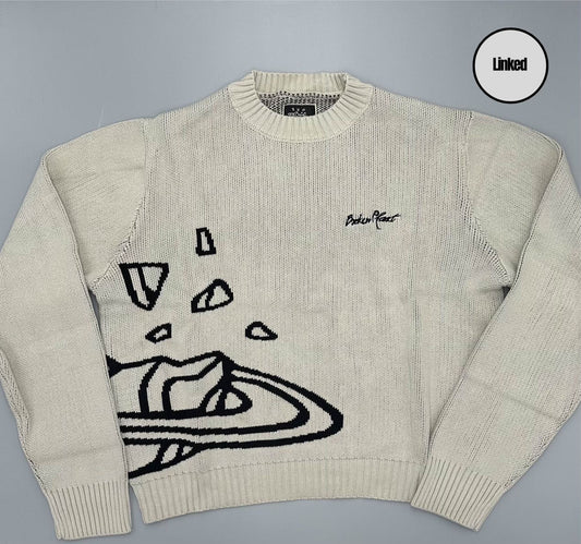 BROKEN PLANET CREAM KNIT