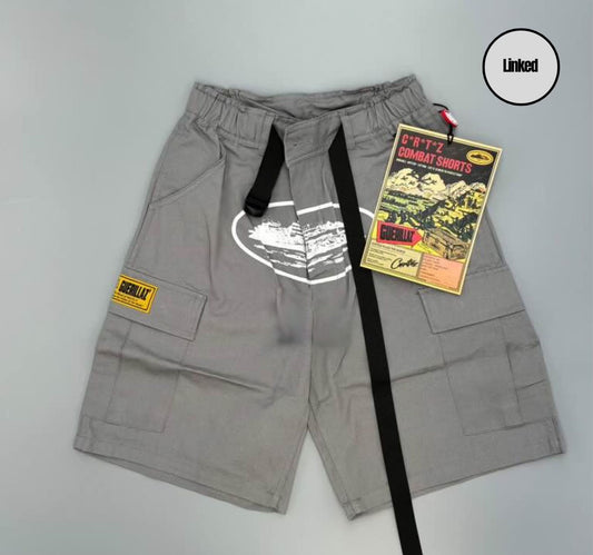 CORTEIZ GREY CARGO SHORTS