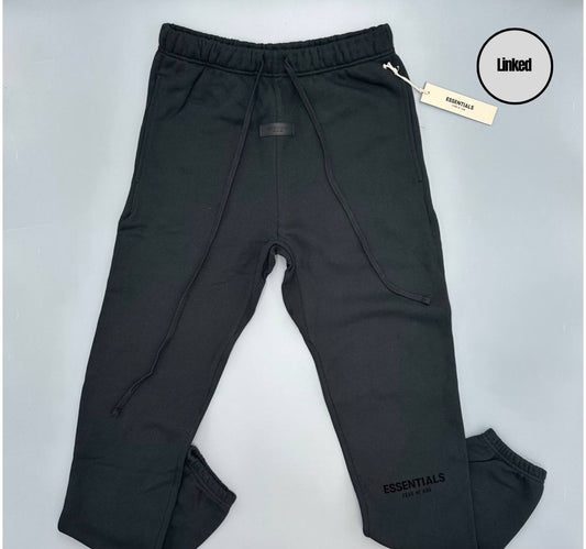 FEAR OF GOD / ESSENTIALS SS22 BLACK JOGGERS