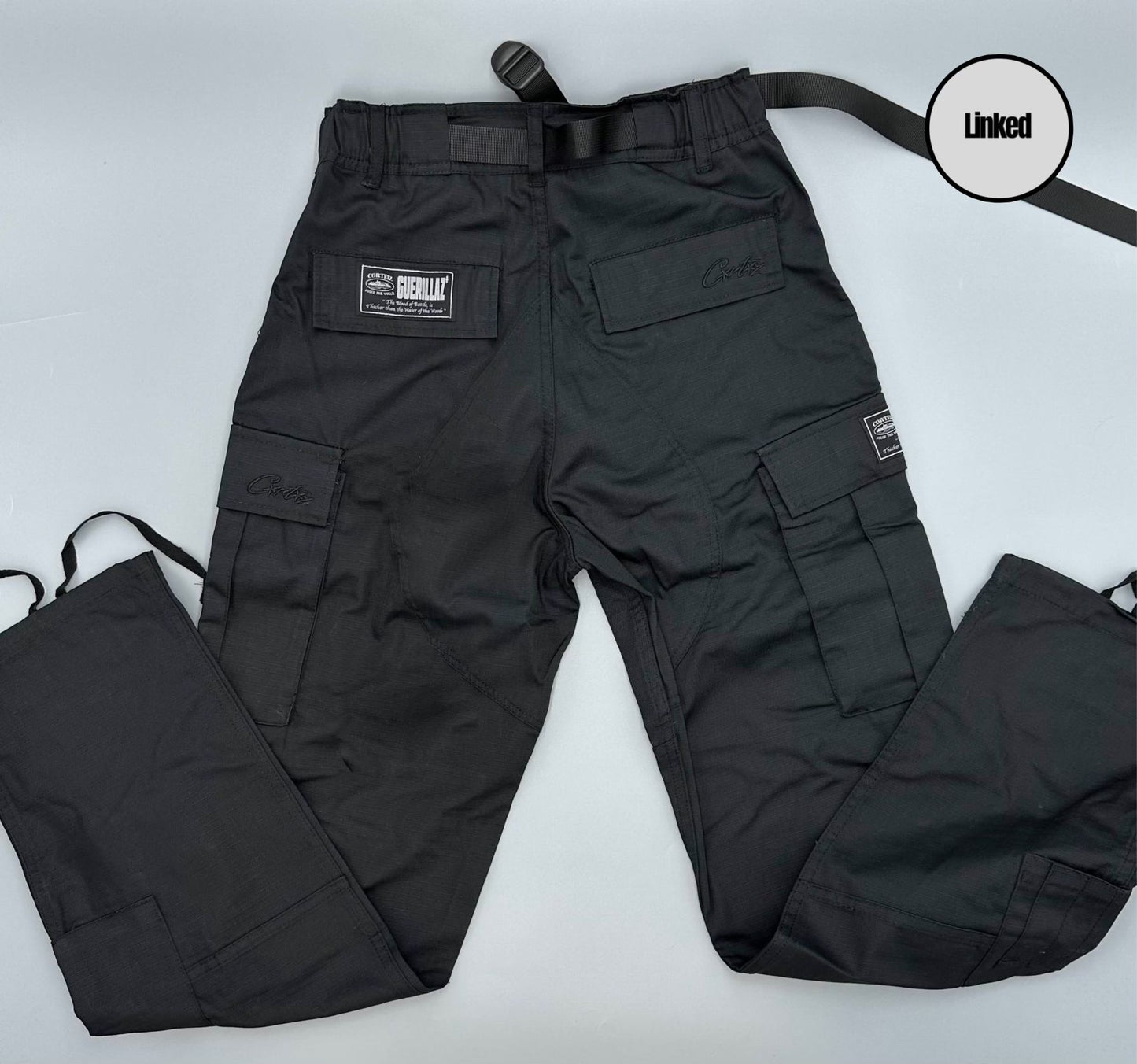 CORTEIZ TRIPLE BLACK CARGO PANTS