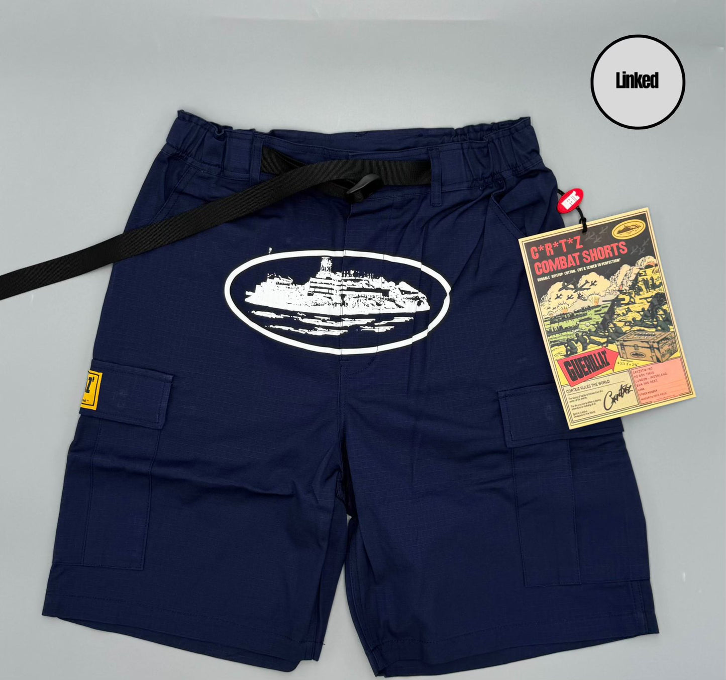 CORTEIZ NAVY CARGO SHORTS