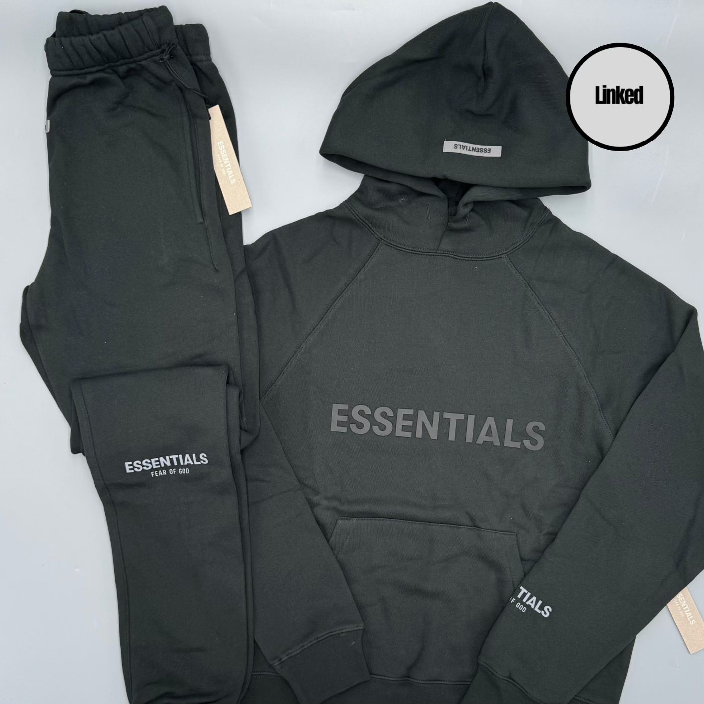 FEAR OF GOD / ESSENTIALS SS20 BLACK TRACKSUIT