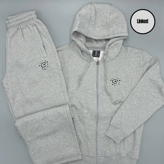 ADWYSD GREY ZIP UP TRACKSUIT