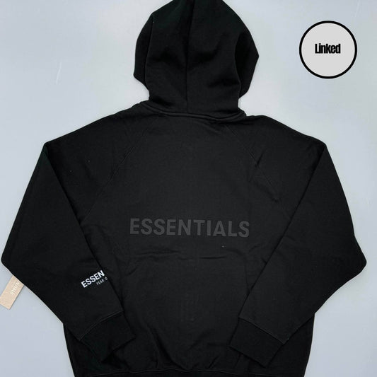 FEAR OF GOD / ESSENTIALS SS20 BLACK ZIP-UP HOODIE