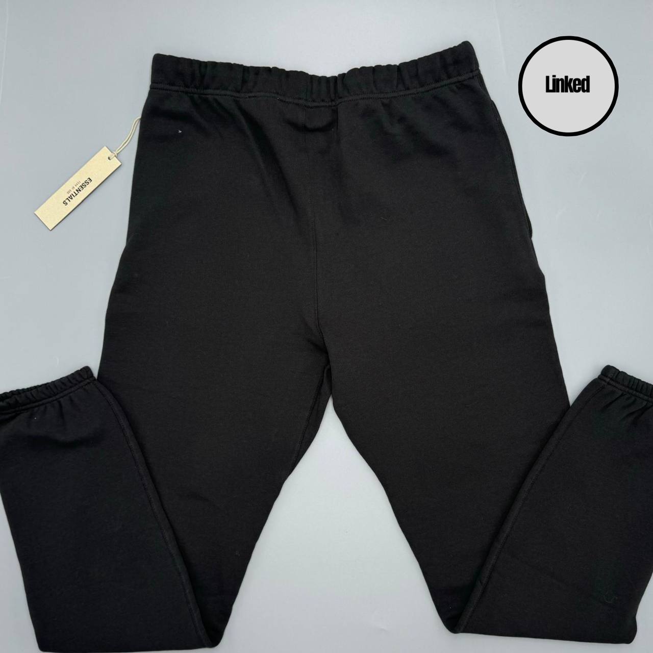 FEAR OF GOD / ESSENTIALS SS22 BLACK RELAXED JOGGERS