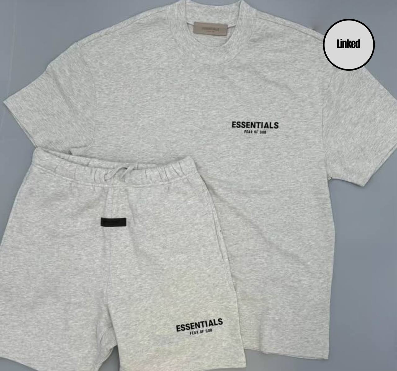 FEAR OF GOD / ESSENTIALS SS22 LIGHT OATMEAL SHORT SET