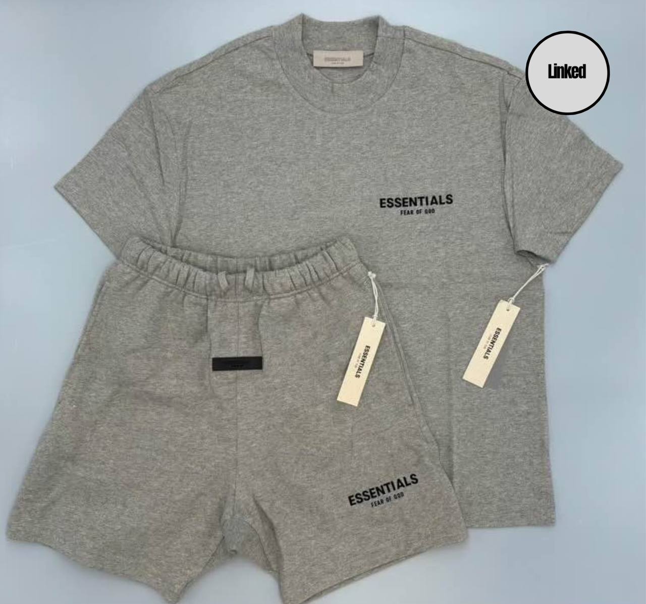 FEAR OF GOD / ESSENTIALS SS22 DARK OATMEAL SHORT SET