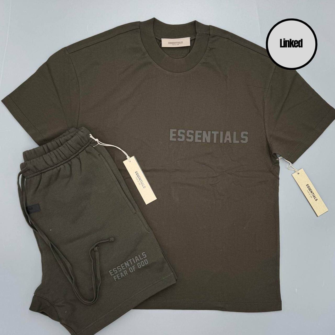 FEAR OF GOD / ESSENTIALS SS23 OFF BLACK SHORT SET