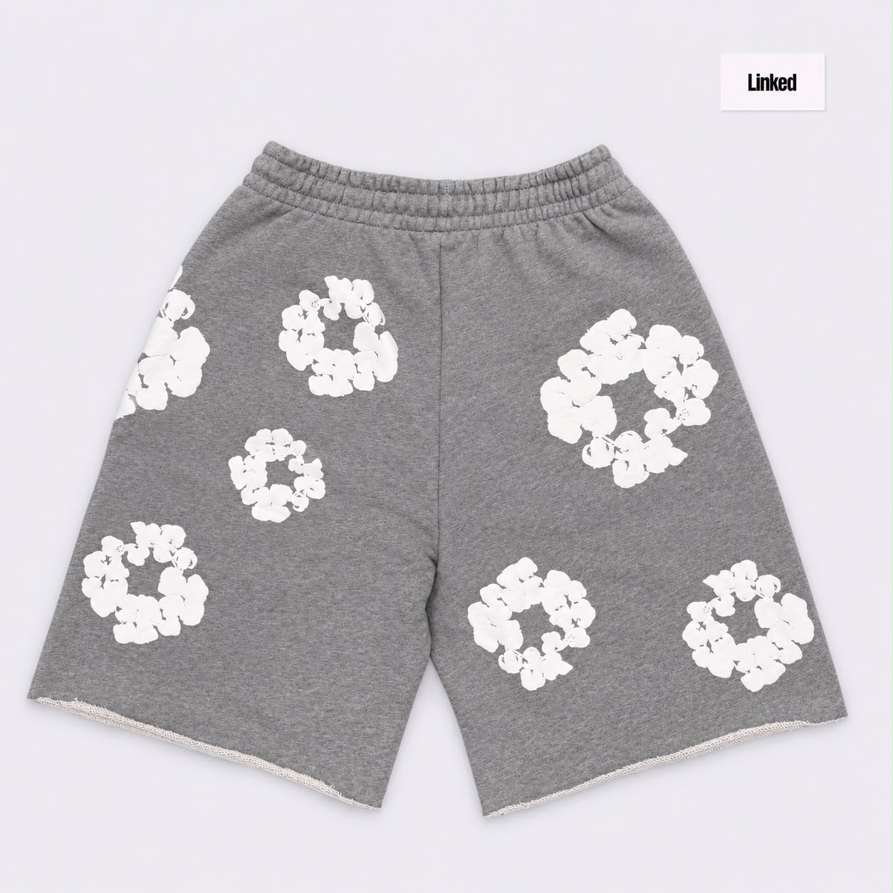 Denim Tears Grey Cotton Wreath Shorts