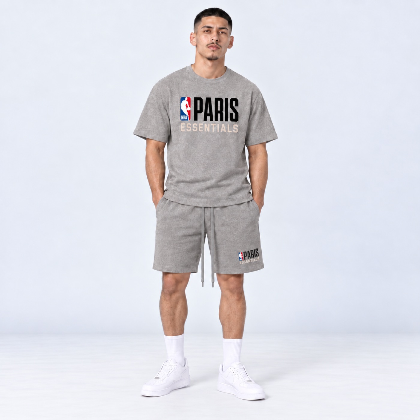 Essentials NBA Warm Heather Short Set