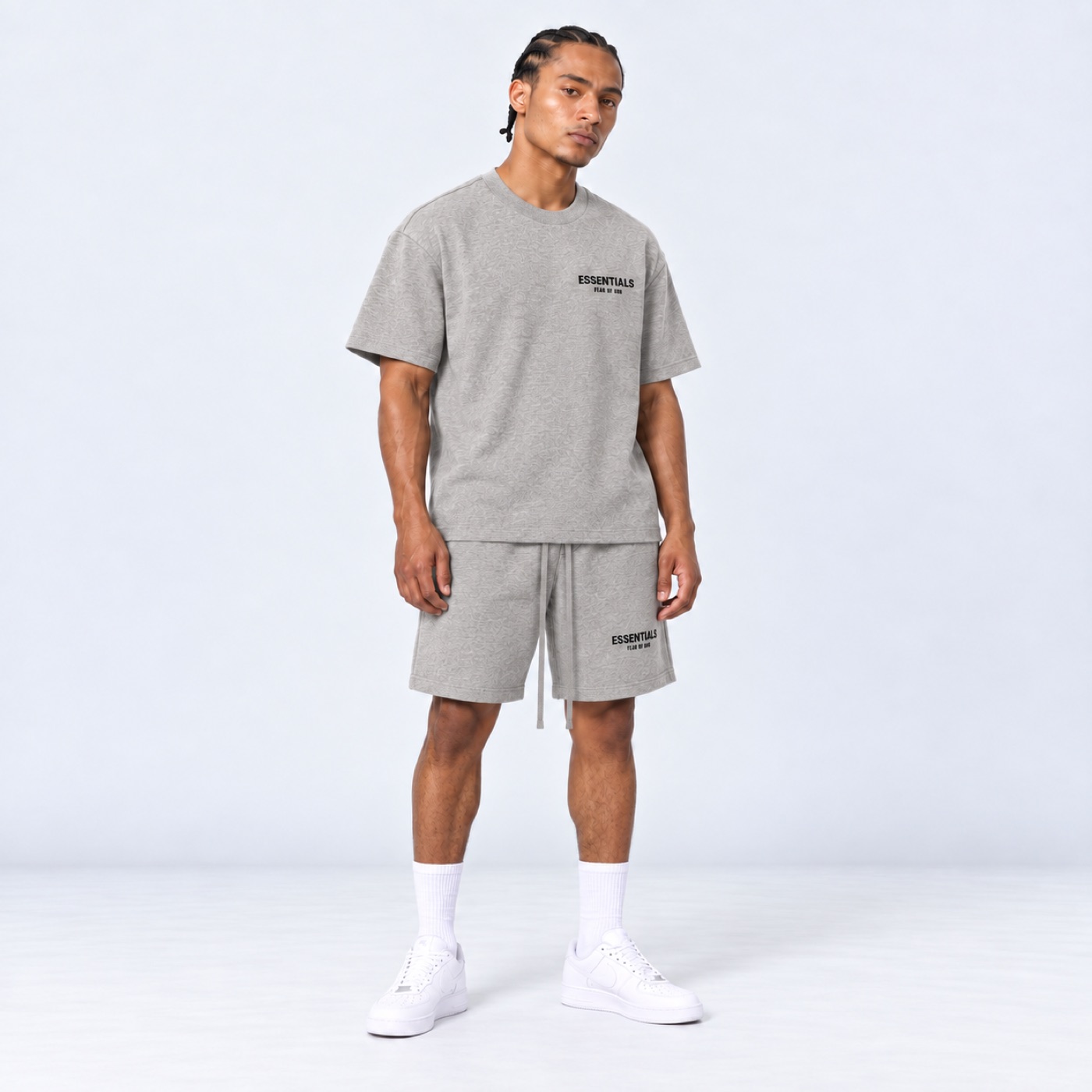 Essentials SS22 Dark Oatmeal Short Set