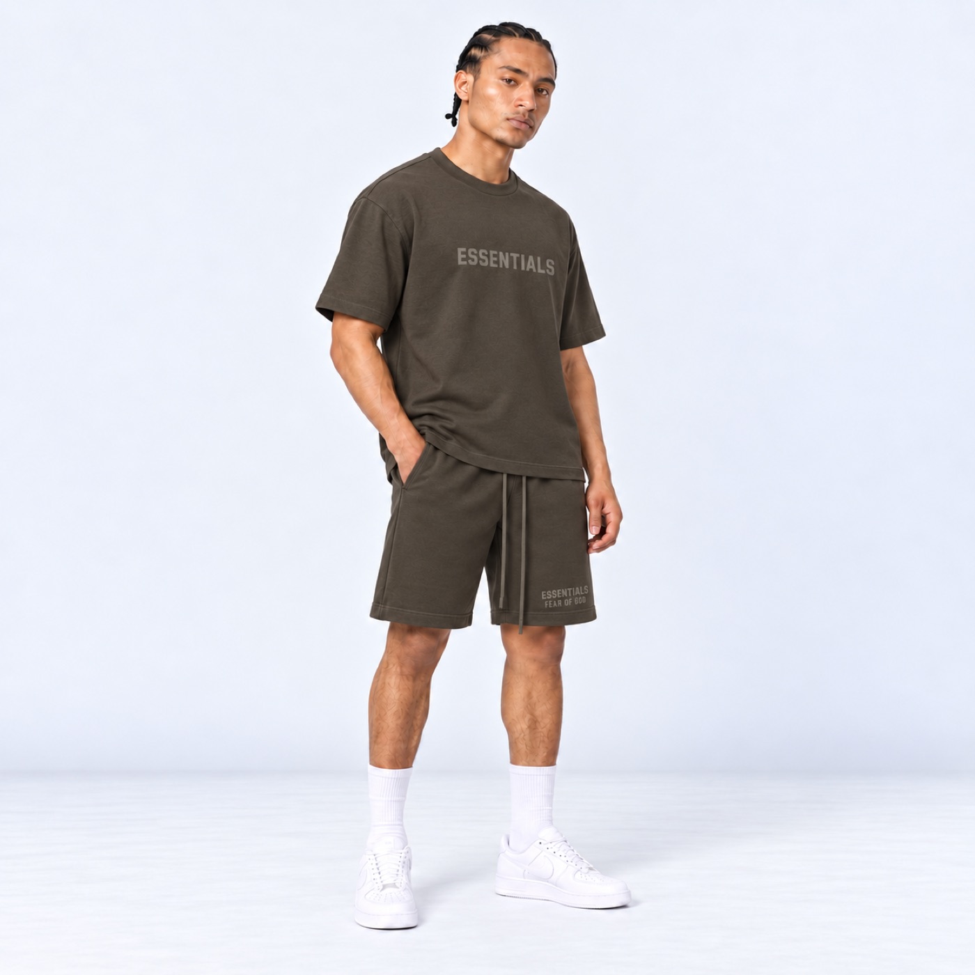Essentials SS23 Off Black Short Set