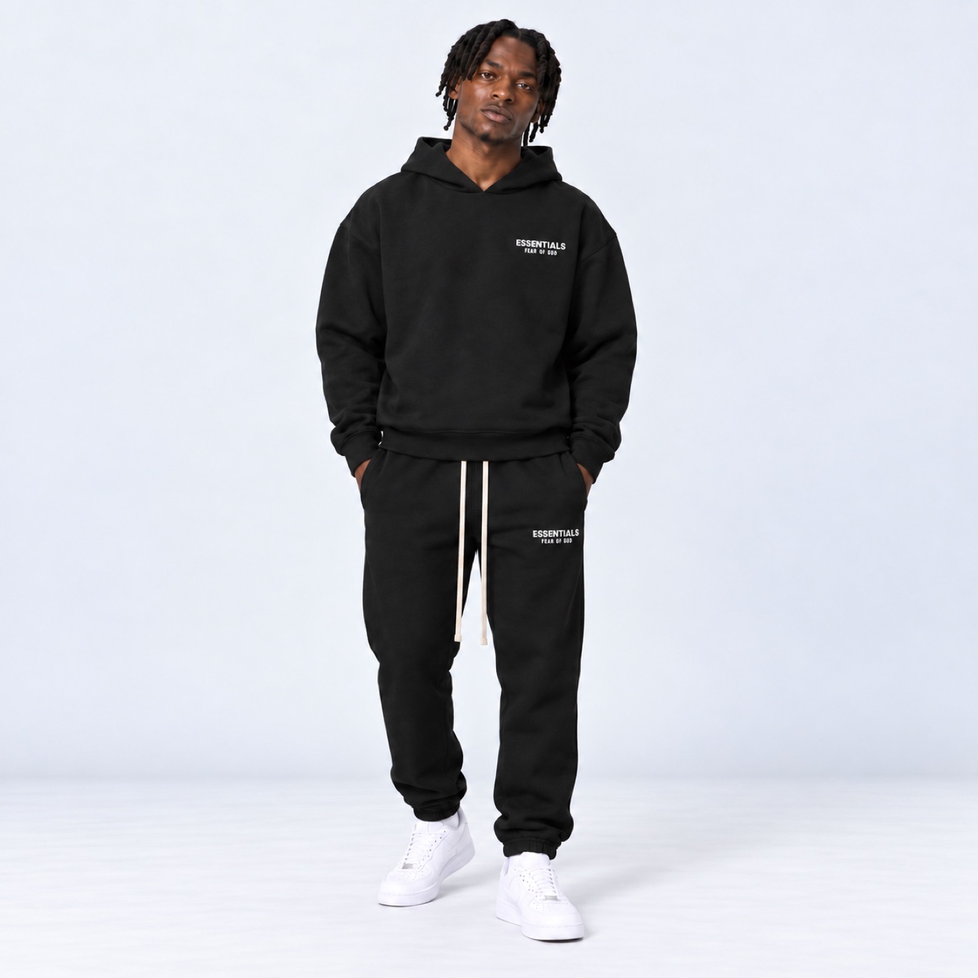 Essentials SS25 Black/White Tracksuit