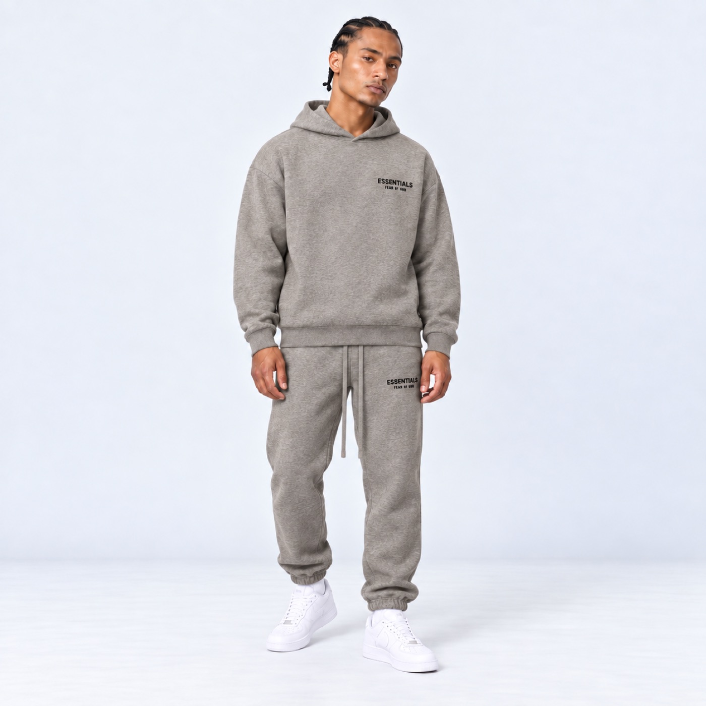 Essentials SS25 Heather Grey Tracksuit