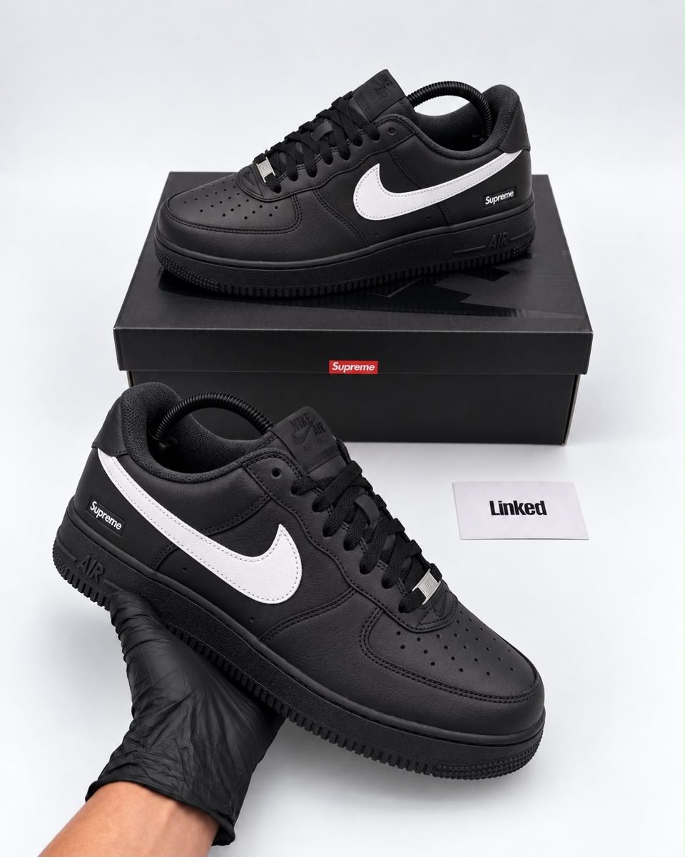Nike Air Force 1 Black/White Supreme