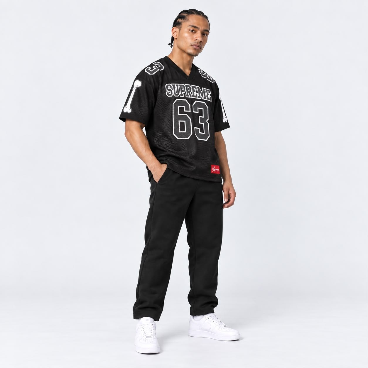 SUPREME BONE FOOTBALL – BLACK – 63 JERSEY