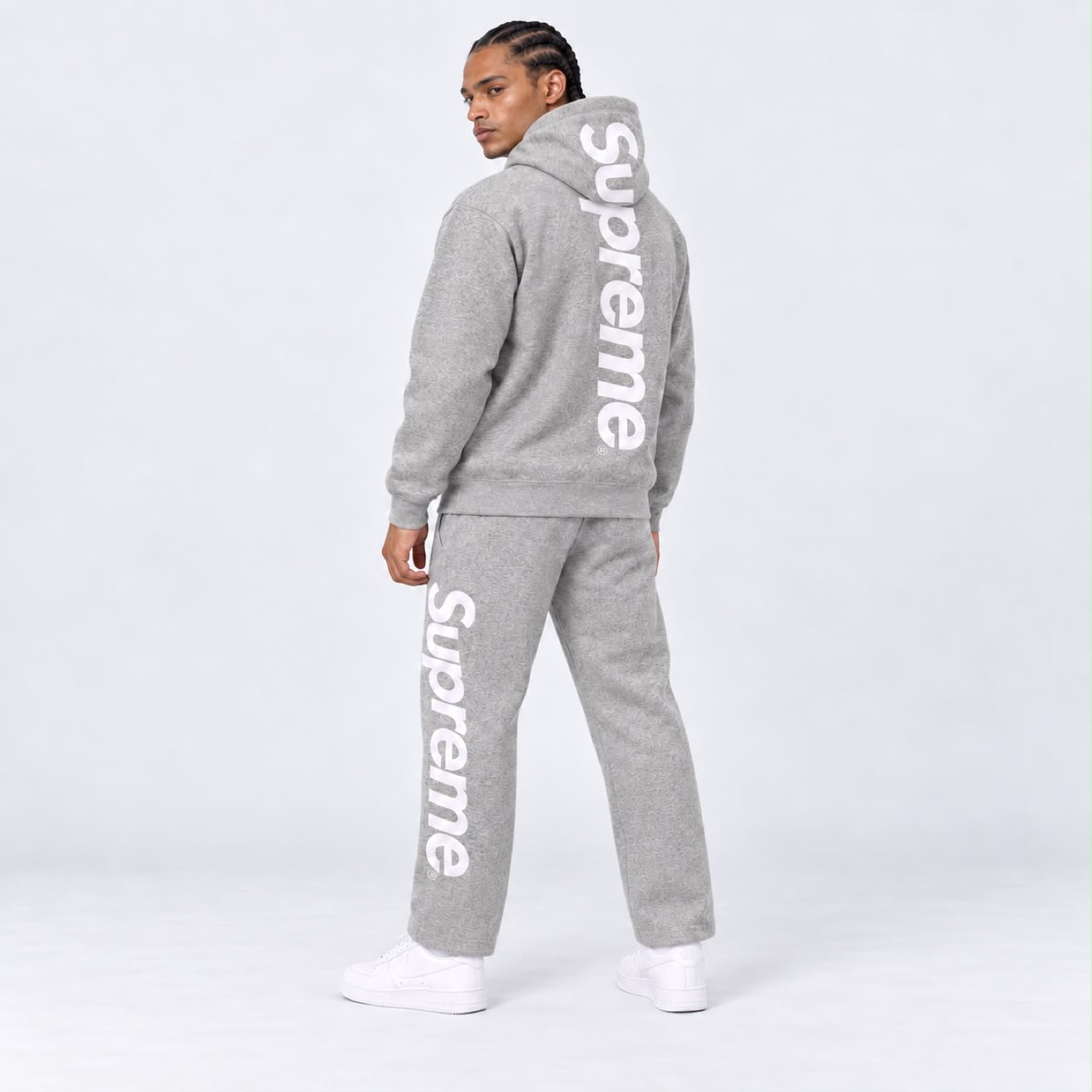 Supreme Grey Appliqué Tracksuit